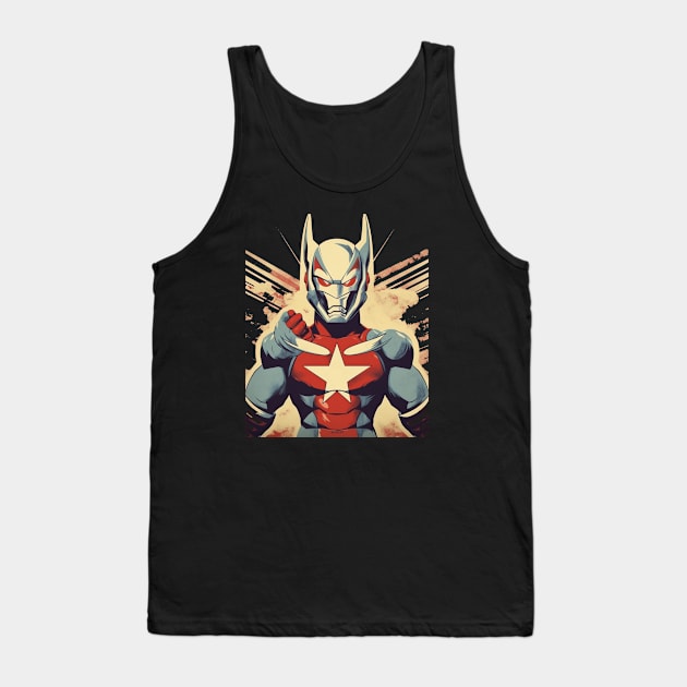 Ultraman Strong Super Hero Propaganda Retro Tank Top by TOKEBI